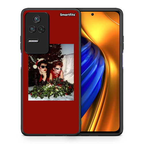 Θήκη Xiaomi Poco F4 / Redmi K40S Waiting For Xmas από τη Smartfits με σχέδιο στο πίσω μέρος και μαύρο περίβλημα | Xiaomi Poco F4 / Redmi K40S Waiting For Xmas case with colorful back and black bezels