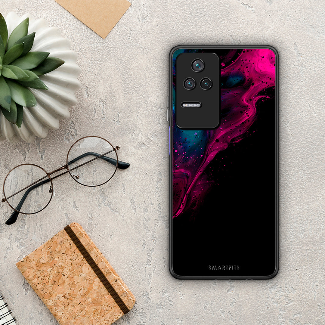 Watercolor Pink Black - Xiaomi Poco F4 / Redmi K40S θήκη