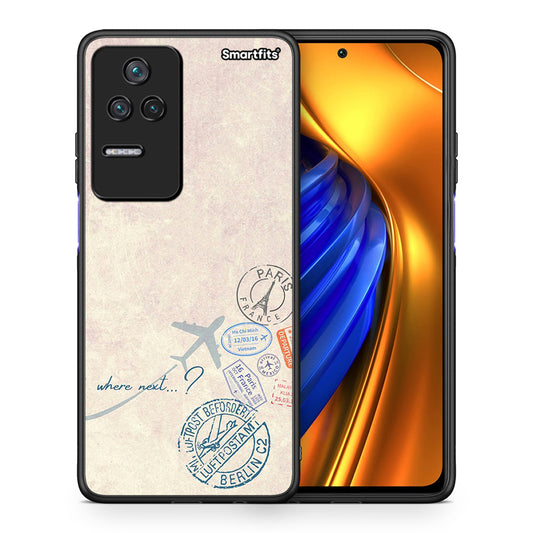 Θήκη Xiaomi Poco F4 / Redmi K40S Where Next από τη Smartfits με σχέδιο στο πίσω μέρος και μαύρο περίβλημα | Xiaomi Poco F4 / Redmi K40S Where Next case with colorful back and black bezels