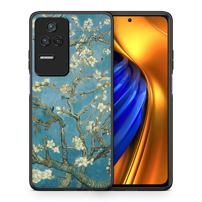 Θήκη Xiaomi Poco F4 / Redmi K40S White Blossoms από τη Smartfits με σχέδιο στο πίσω μέρος και μαύρο περίβλημα | Xiaomi Poco F4 / Redmi K40S White Blossoms case with colorful back and black bezels
