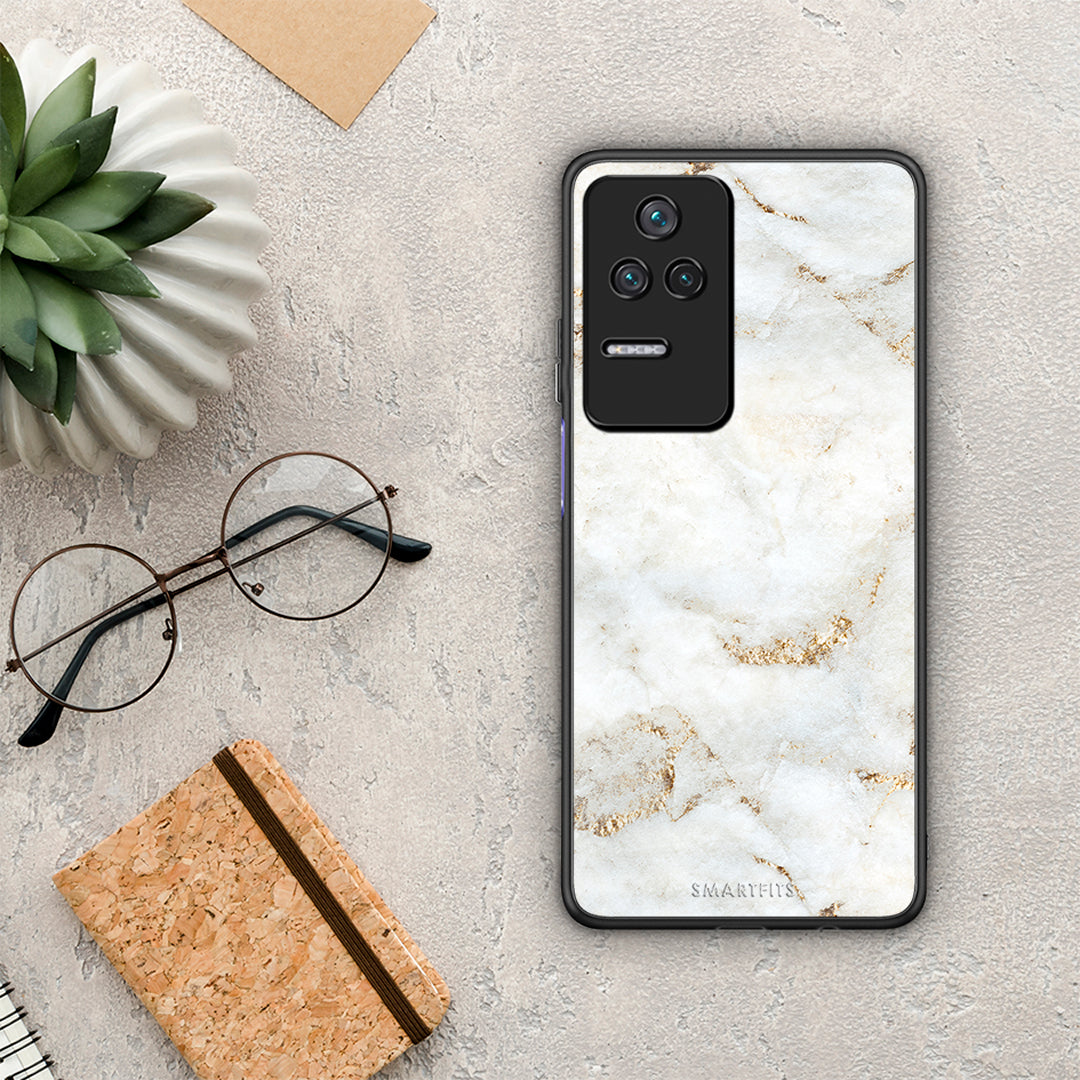 White Gold Marble - Xiaomi Poco F4 / Redmi K40S θήκη