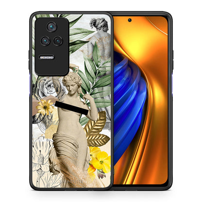 Θήκη Xiaomi Poco F4 / Redmi K40S Woman Statue από τη Smartfits με σχέδιο στο πίσω μέρος και μαύρο περίβλημα | Xiaomi Poco F4 / Redmi K40S Woman Statue case with colorful back and black bezels