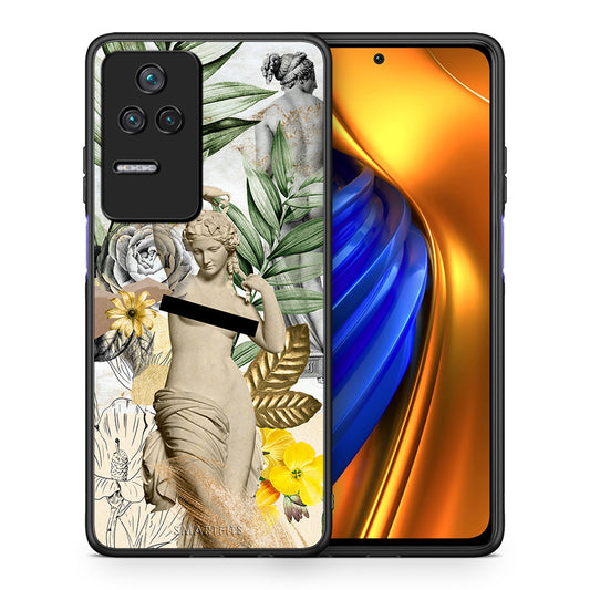 Θήκη Xiaomi Poco F4 / Redmi K40S Woman Statue από τη Smartfits με σχέδιο στο πίσω μέρος και μαύρο περίβλημα | Xiaomi Poco F4 / Redmi K40S Woman Statue case with colorful back and black bezels