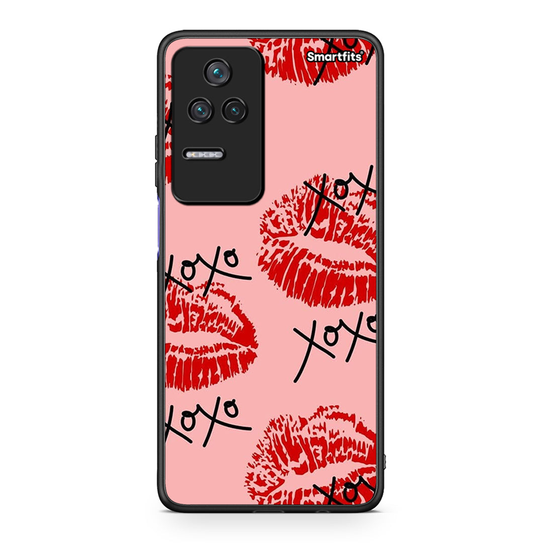 Xiaomi Poco F4 / Redmi K40S XOXO Lips θήκη από τη Smartfits με σχέδιο στο πίσω μέρος και μαύρο περίβλημα | Smartphone case with colorful back and black bezels by Smartfits
