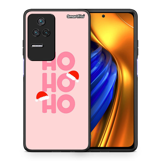 Θήκη Xiaomi Poco F4 / Redmi K40S Xmas Ho Ho Ho από τη Smartfits με σχέδιο στο πίσω μέρος και μαύρο περίβλημα | Xiaomi Poco F4 / Redmi K40S Xmas Ho Ho Ho case with colorful back and black bezels