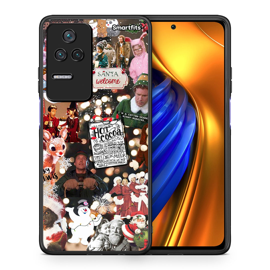Θήκη Xiaomi Poco F4 / Redmi K40S Xmas Movies από τη Smartfits με σχέδιο στο πίσω μέρος και μαύρο περίβλημα | Xiaomi Poco F4 / Redmi K40S Xmas Movies case with colorful back and black bezels
