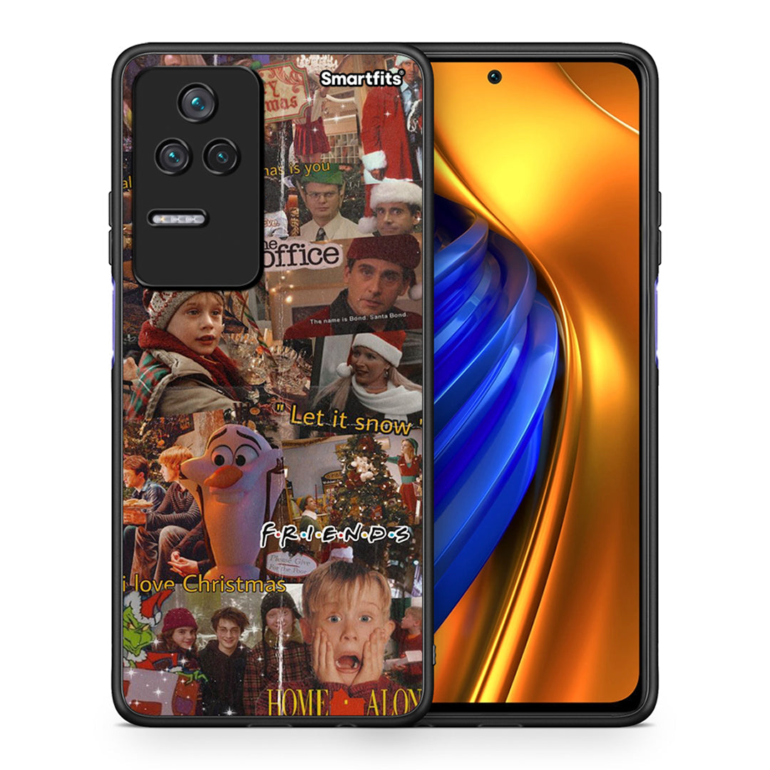 Θήκη Xiaomi Poco F4 / Redmi K40S Xmas Wishes από τη Smartfits με σχέδιο στο πίσω μέρος και μαύρο περίβλημα | Xiaomi Poco F4 / Redmi K40S Xmas Wishes case with colorful back and black bezels