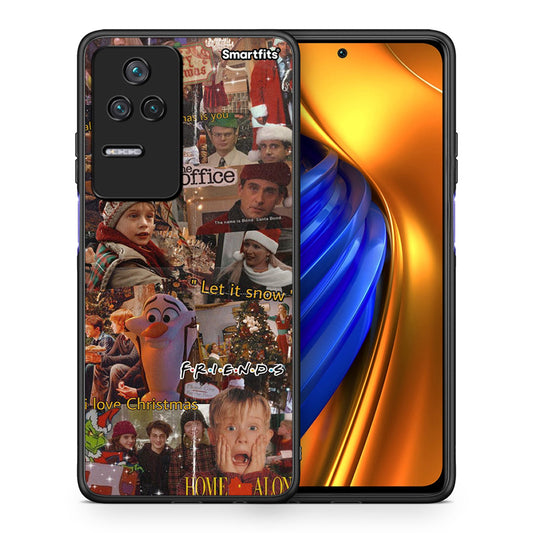 Θήκη Xiaomi Poco F4 / Redmi K40S Xmas Wishes από τη Smartfits με σχέδιο στο πίσω μέρος και μαύρο περίβλημα | Xiaomi Poco F4 / Redmi K40S Xmas Wishes case with colorful back and black bezels