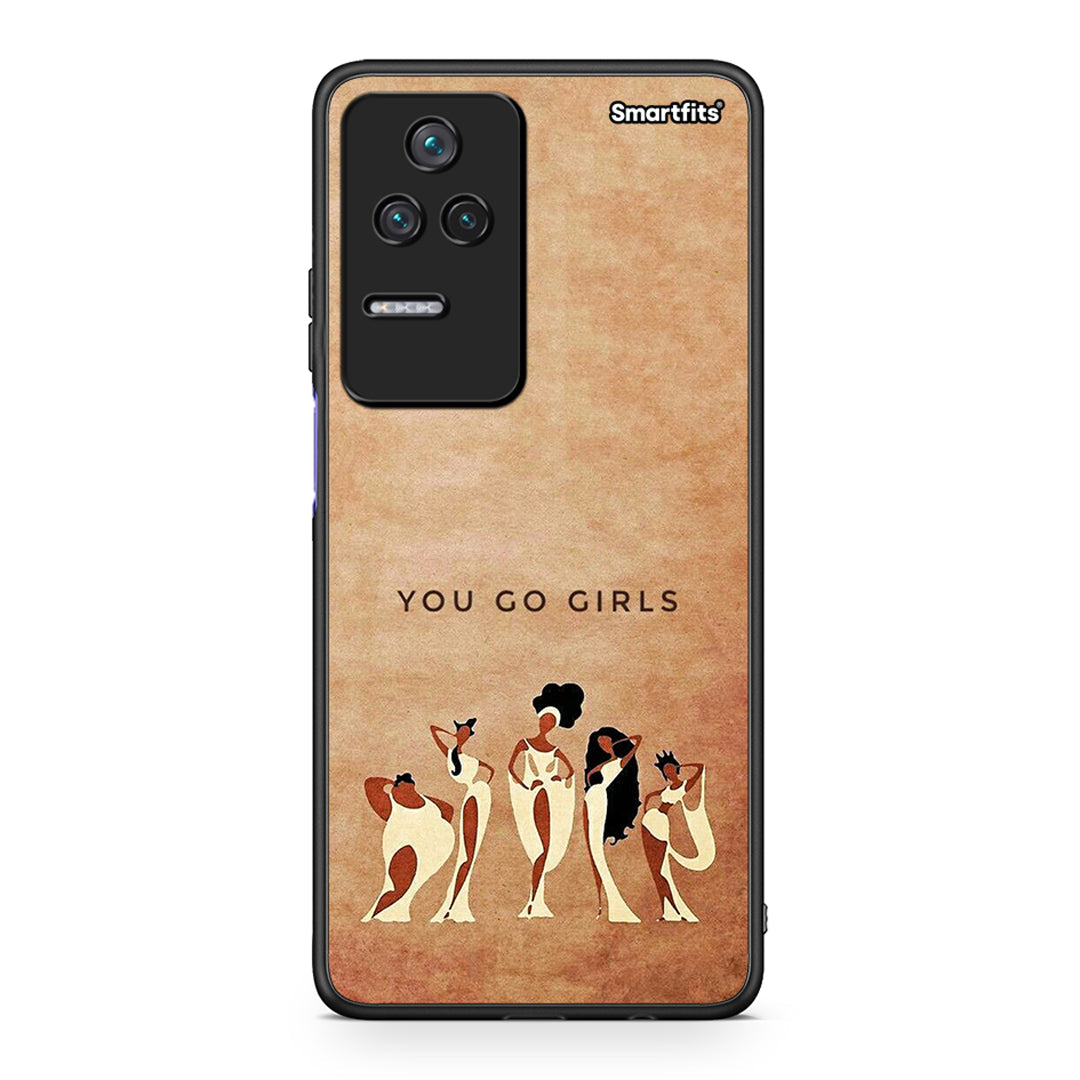 Xiaomi Poco F4 / Redmi K40S You Go Girl θήκη από τη Smartfits με σχέδιο στο πίσω μέρος και μαύρο περίβλημα | Smartphone case with colorful back and black bezels by Smartfits