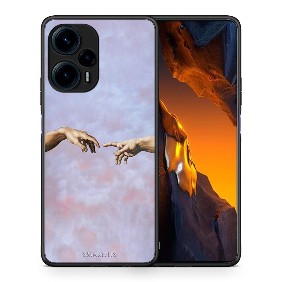 Θήκη Xiaomi Poco F5 5G Adam Hand από τη Smartfits με σχέδιο στο πίσω μέρος και μαύρο περίβλημα | Xiaomi Poco F5 5G Adam Hand Case with Colorful Back and Black Bezels