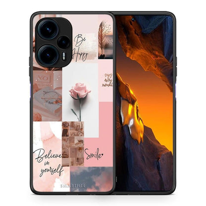 Θήκη Xiaomi Poco F5 5G Aesthetic Collage από τη Smartfits με σχέδιο στο πίσω μέρος και μαύρο περίβλημα | Xiaomi Poco F5 5G Aesthetic Collage Case with Colorful Back and Black Bezels