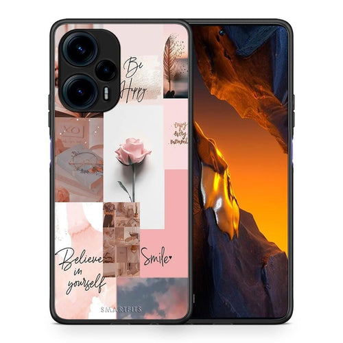 Θήκη Xiaomi Poco F5 5G Aesthetic Collage από τη Smartfits με σχέδιο στο πίσω μέρος και μαύρο περίβλημα | Xiaomi Poco F5 5G Aesthetic Collage Case with Colorful Back and Black Bezels