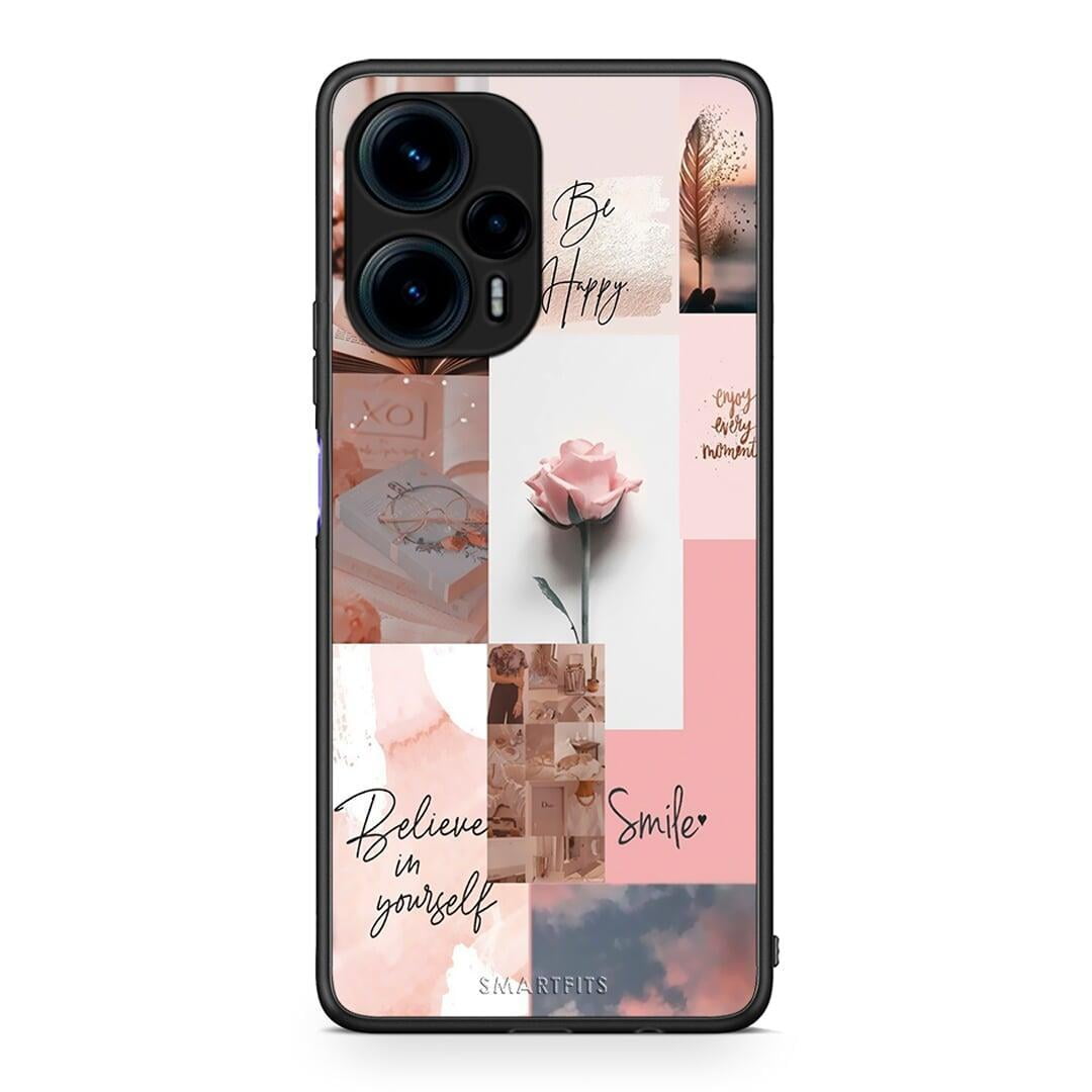 Θήκη Xiaomi Poco F5 5G Aesthetic Collage από τη Smartfits με σχέδιο στο πίσω μέρος και μαύρο περίβλημα | Xiaomi Poco F5 5G Aesthetic Collage Case with Colorful Back and Black Bezels