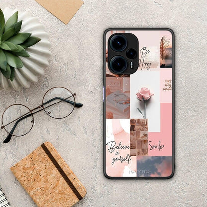 Θήκη Xiaomi Poco F5 5G Aesthetic Collage από τη Smartfits με σχέδιο στο πίσω μέρος και μαύρο περίβλημα | Xiaomi Poco F5 5G Aesthetic Collage Case with Colorful Back and Black Bezels