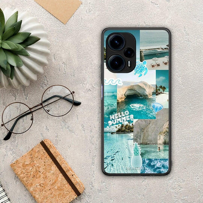 Θήκη Xiaomi Poco F5 5G Aesthetic Summer από τη Smartfits με σχέδιο στο πίσω μέρος και μαύρο περίβλημα | Xiaomi Poco F5 5G Aesthetic Summer Case with Colorful Back and Black Bezels