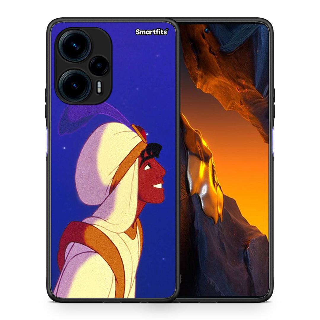 Θήκη Xiaomi Poco F5 5G Alladin And Jasmine Love 1 από τη Smartfits με σχέδιο στο πίσω μέρος και μαύρο περίβλημα | Xiaomi Poco F5 5G Alladin And Jasmine Love 1 Case with Colorful Back and Black Bezels