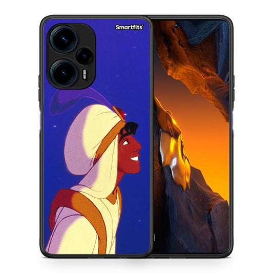 Θήκη Xiaomi Poco F5 5G Alladin And Jasmine Love 1 από τη Smartfits με σχέδιο στο πίσω μέρος και μαύρο περίβλημα | Xiaomi Poco F5 5G Alladin And Jasmine Love 1 Case with Colorful Back and Black Bezels