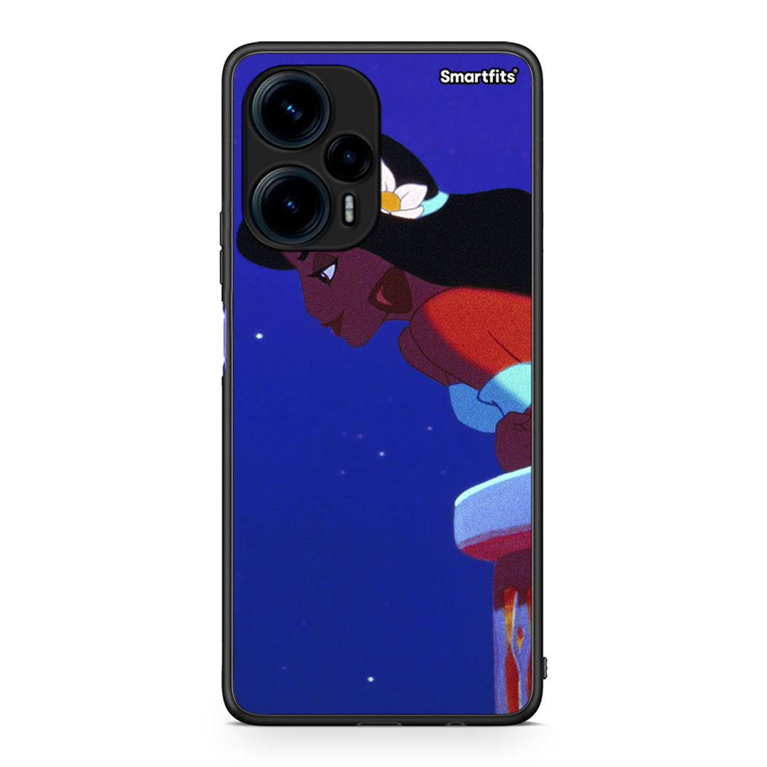 Θήκη Xiaomi Poco F5 5G Alladin And Jasmine Love 2 από τη Smartfits με σχέδιο στο πίσω μέρος και μαύρο περίβλημα | Xiaomi Poco F5 5G Alladin And Jasmine Love 2 Case with Colorful Back and Black Bezels