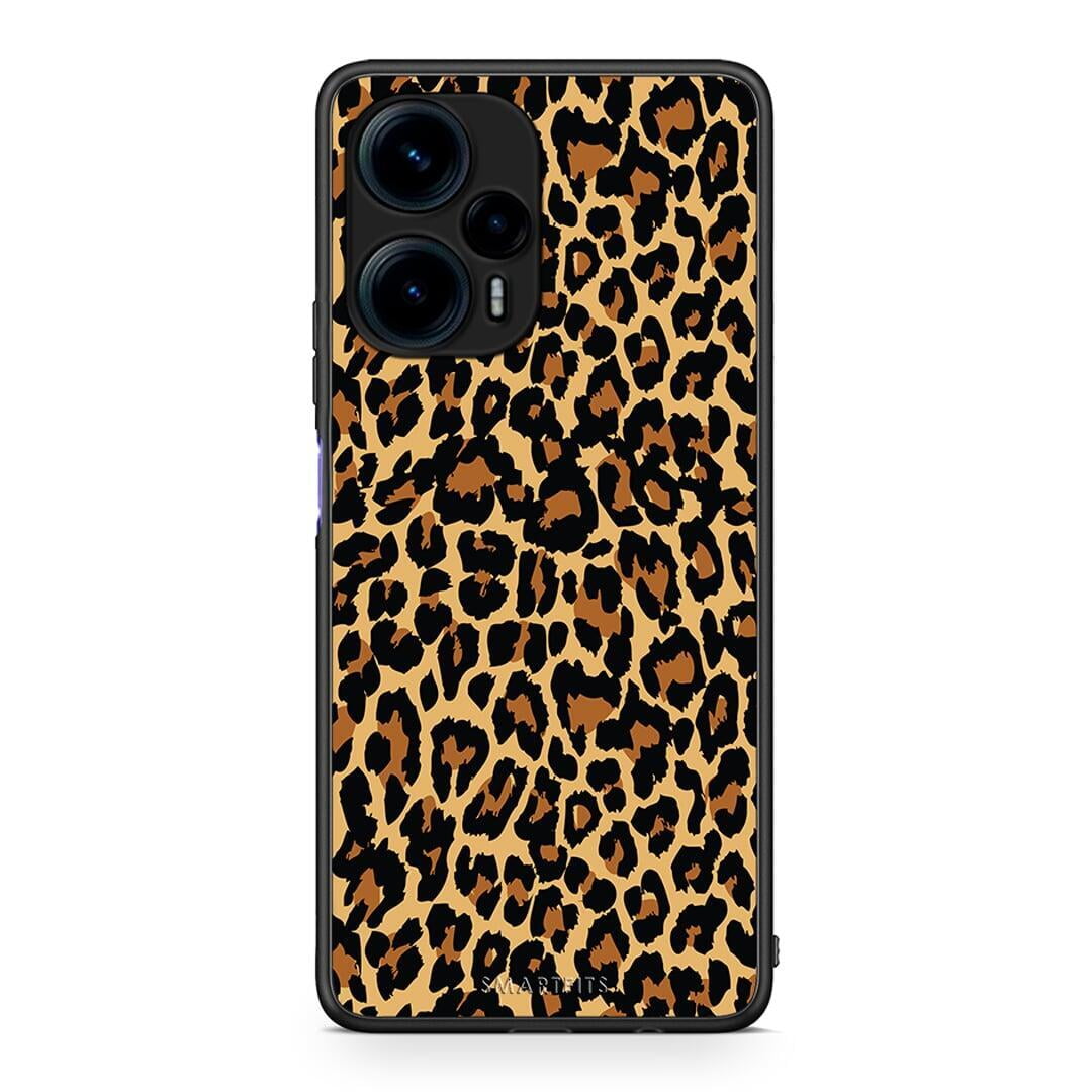 Θήκη Xiaomi Poco F5 5G Animal Leopard από τη Smartfits με σχέδιο στο πίσω μέρος και μαύρο περίβλημα | Xiaomi Poco F5 5G Animal Leopard Case with Colorful Back and Black Bezels