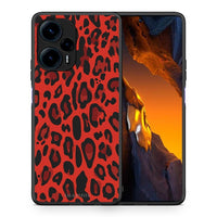 Thumbnail for Θήκη Xiaomi Poco F5 5G Animal Red Leopard από τη Smartfits με σχέδιο στο πίσω μέρος και μαύρο περίβλημα | Xiaomi Poco F5 5G Animal Red Leopard Case with Colorful Back and Black Bezels