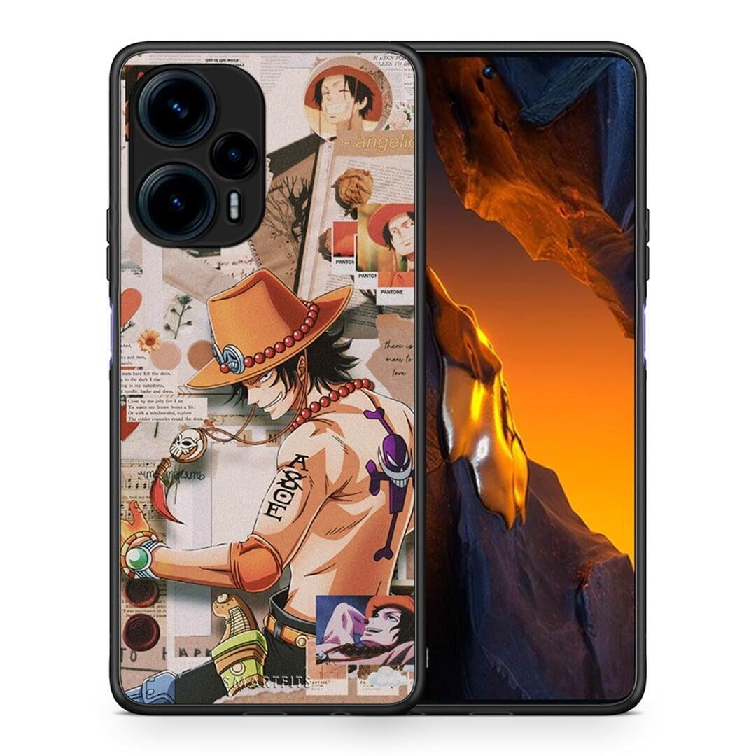 Θήκη Xiaomi Poco F5 5G Anime Collage από τη Smartfits με σχέδιο στο πίσω μέρος και μαύρο περίβλημα | Xiaomi Poco F5 5G Anime Collage Case with Colorful Back and Black Bezels