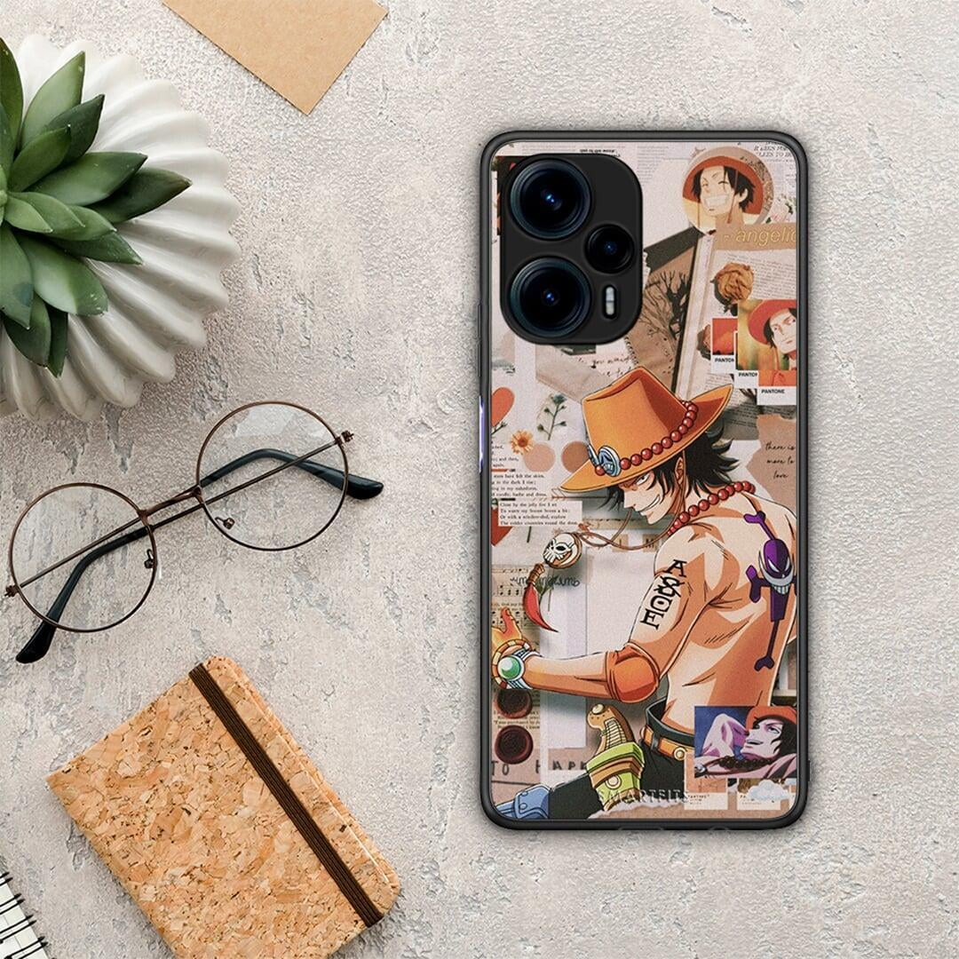 Θήκη Xiaomi Poco F5 5G Anime Collage από τη Smartfits με σχέδιο στο πίσω μέρος και μαύρο περίβλημα | Xiaomi Poco F5 5G Anime Collage Case with Colorful Back and Black Bezels