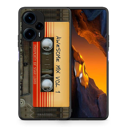 Θήκη Xiaomi Poco F5 5G Awesome Mix από τη Smartfits με σχέδιο στο πίσω μέρος και μαύρο περίβλημα | Xiaomi Poco F5 5G Awesome Mix Case with Colorful Back and Black Bezels