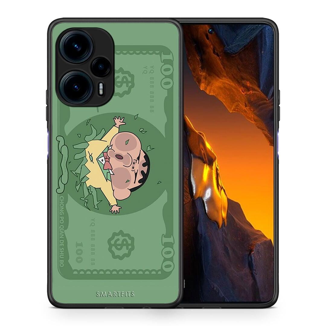 Θήκη Xiaomi Poco F5 5G Big Money από τη Smartfits με σχέδιο στο πίσω μέρος και μαύρο περίβλημα | Xiaomi Poco F5 5G Big Money Case with Colorful Back and Black Bezels