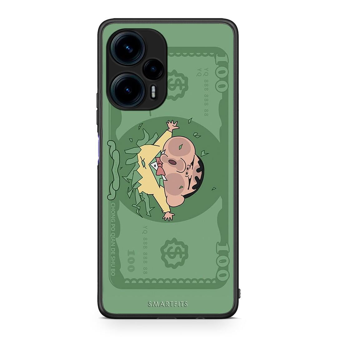 Θήκη Xiaomi Poco F5 5G Big Money από τη Smartfits με σχέδιο στο πίσω μέρος και μαύρο περίβλημα | Xiaomi Poco F5 5G Big Money Case with Colorful Back and Black Bezels