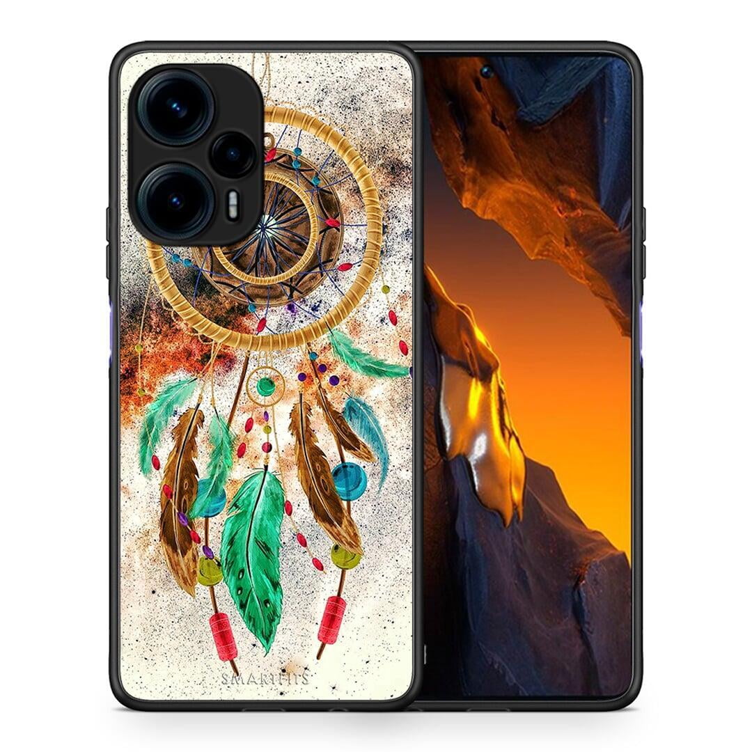 Θήκη Xiaomi Poco F5 5G Boho DreamCatcher από τη Smartfits με σχέδιο στο πίσω μέρος και μαύρο περίβλημα | Xiaomi Poco F5 5G Boho DreamCatcher Case with Colorful Back and Black Bezels