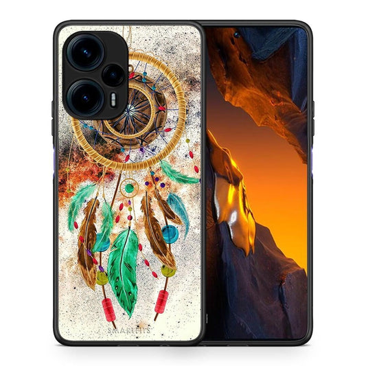 Θήκη Xiaomi Poco F5 5G Boho DreamCatcher από τη Smartfits με σχέδιο στο πίσω μέρος και μαύρο περίβλημα | Xiaomi Poco F5 5G Boho DreamCatcher Case with Colorful Back and Black Bezels