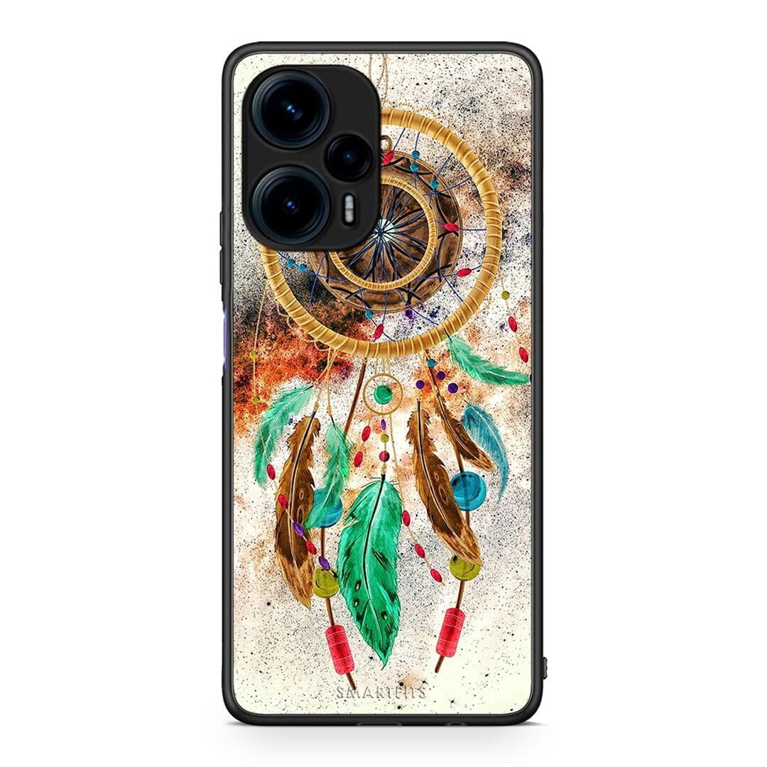 Θήκη Xiaomi Poco F5 5G Boho DreamCatcher από τη Smartfits με σχέδιο στο πίσω μέρος και μαύρο περίβλημα | Xiaomi Poco F5 5G Boho DreamCatcher Case with Colorful Back and Black Bezels