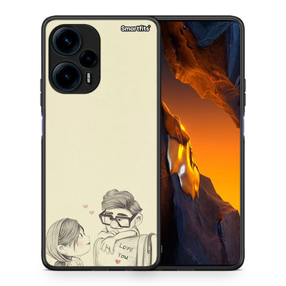 Θήκη Xiaomi Poco F5 5G Carl And Ellie από τη Smartfits με σχέδιο στο πίσω μέρος και μαύρο περίβλημα | Xiaomi Poco F5 5G Carl And Ellie Case with Colorful Back and Black Bezels