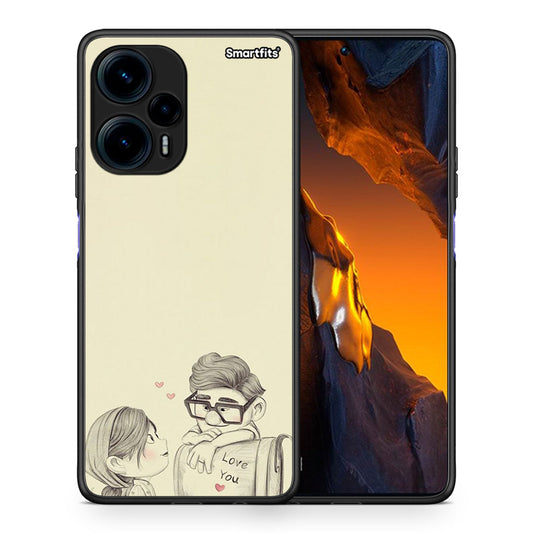 Θήκη Xiaomi Poco F5 5G Carl And Ellie από τη Smartfits με σχέδιο στο πίσω μέρος και μαύρο περίβλημα | Xiaomi Poco F5 5G Carl And Ellie Case with Colorful Back and Black Bezels