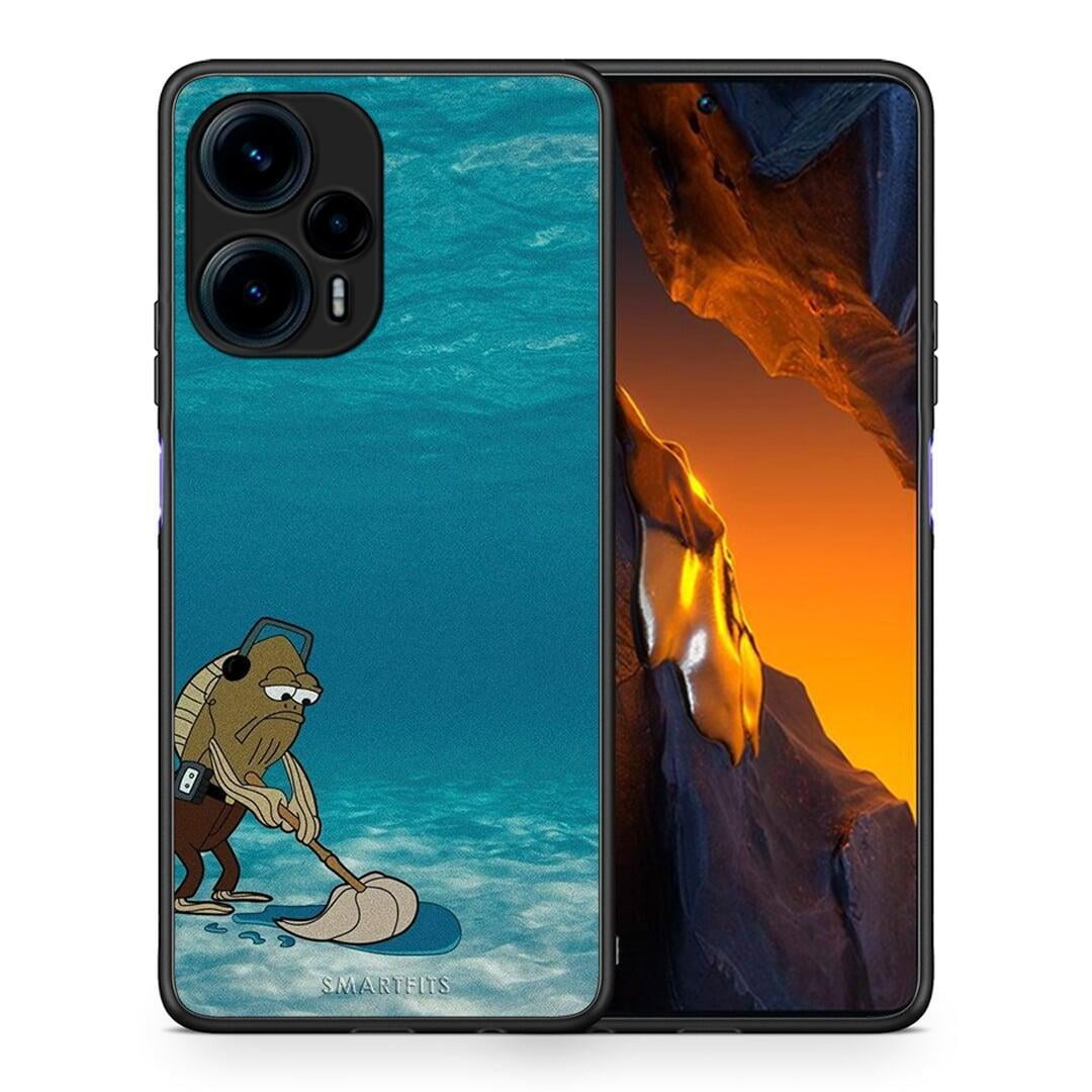 Θήκη Xiaomi Poco F5 5G Clean The Ocean από τη Smartfits με σχέδιο στο πίσω μέρος και μαύρο περίβλημα | Xiaomi Poco F5 5G Clean The Ocean Case with Colorful Back and Black Bezels