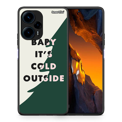 Θήκη Xiaomi Poco F5 5G Cold Outside από τη Smartfits με σχέδιο στο πίσω μέρος και μαύρο περίβλημα | Xiaomi Poco F5 5G Cold Outside Case with Colorful Back and Black Bezels