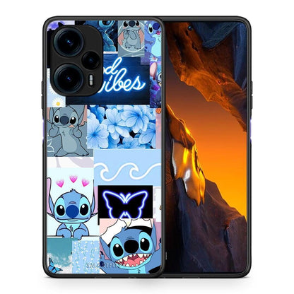 Θήκη Xiaomi Poco F5 5G Collage Good Vibes από τη Smartfits με σχέδιο στο πίσω μέρος και μαύρο περίβλημα | Xiaomi Poco F5 5G Collage Good Vibes Case with Colorful Back and Black Bezels