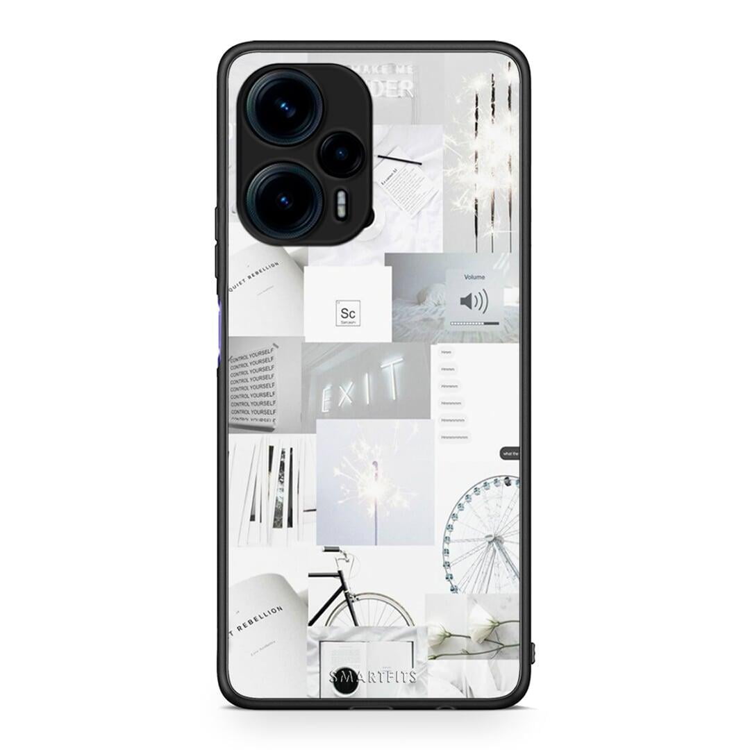 Θήκη Xiaomi Poco F5 5G Collage Make Me Wonder από τη Smartfits με σχέδιο στο πίσω μέρος και μαύρο περίβλημα | Xiaomi Poco F5 5G Collage Make Me Wonder Case with Colorful Back and Black Bezels