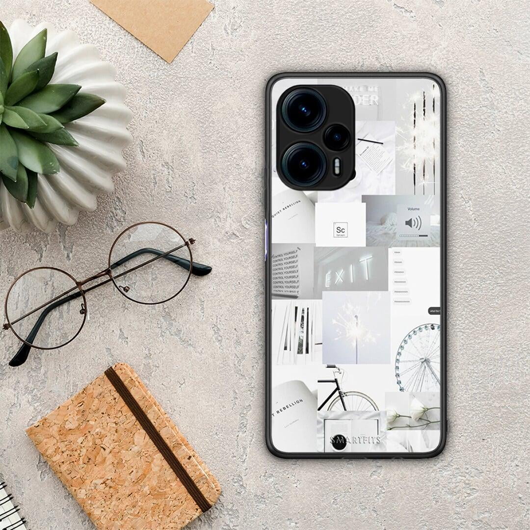 Θήκη Xiaomi Poco F5 5G Collage Make Me Wonder από τη Smartfits με σχέδιο στο πίσω μέρος και μαύρο περίβλημα | Xiaomi Poco F5 5G Collage Make Me Wonder Case with Colorful Back and Black Bezels