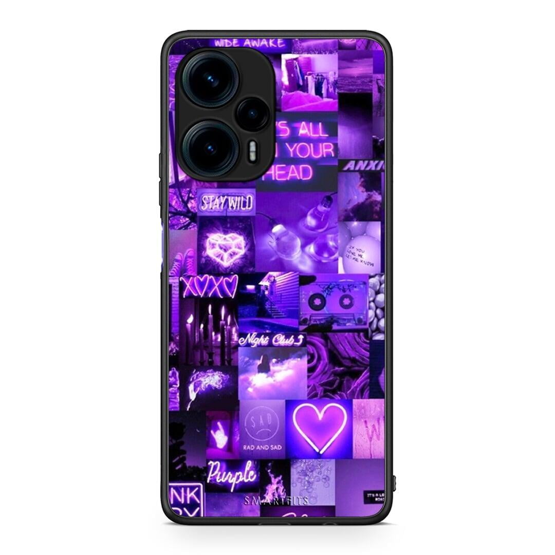 Θήκη Xiaomi Poco F5 5G Collage Stay Wild από τη Smartfits με σχέδιο στο πίσω μέρος και μαύρο περίβλημα | Xiaomi Poco F5 5G Collage Stay Wild Case with Colorful Back and Black Bezels