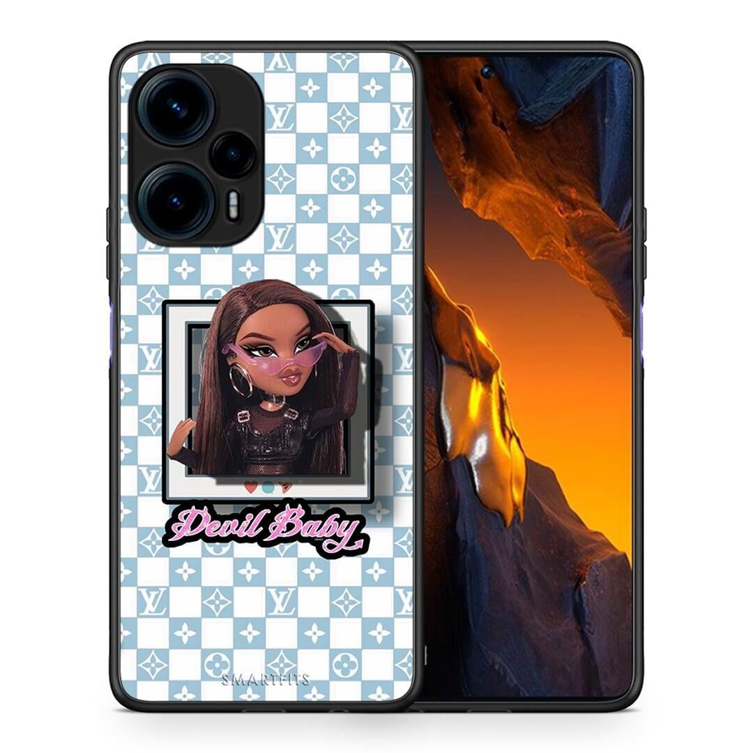 Θήκη Xiaomi Poco F5 5G Devil Baby από τη Smartfits με σχέδιο στο πίσω μέρος και μαύρο περίβλημα | Xiaomi Poco F5 5G Devil Baby Case with Colorful Back and Black Bezels