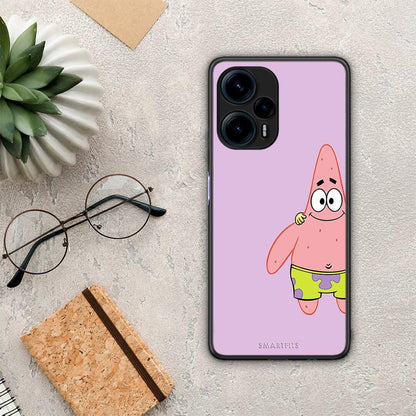 Θήκη Xiaomi Poco F5 5G Friends Patrick από τη Smartfits με σχέδιο στο πίσω μέρος και μαύρο περίβλημα | Xiaomi Poco F5 5G Friends Patrick Case with Colorful Back and Black Bezels