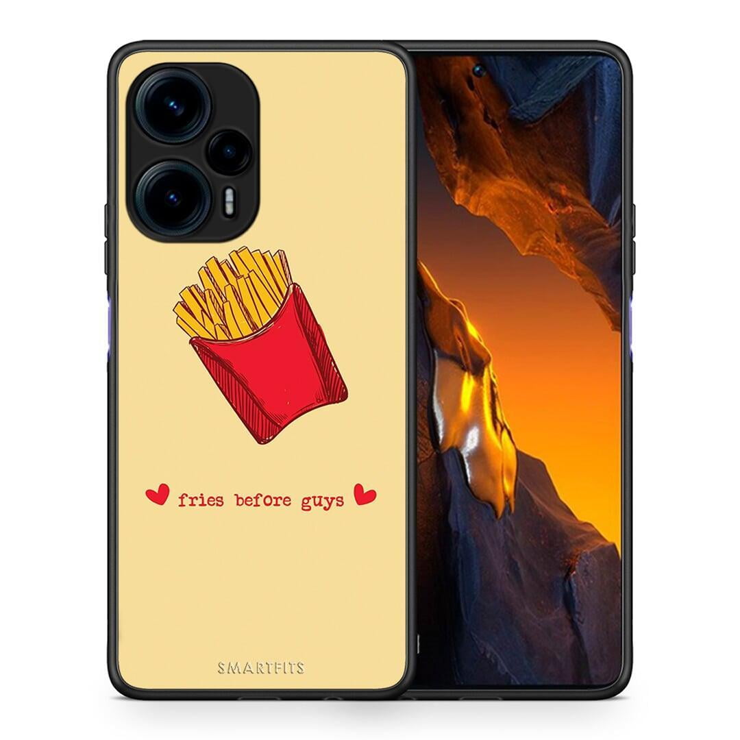 Θήκη Xiaomi Poco F5 5G Fries Before Guys από τη Smartfits με σχέδιο στο πίσω μέρος και μαύρο περίβλημα | Xiaomi Poco F5 5G Fries Before Guys Case with Colorful Back and Black Bezels