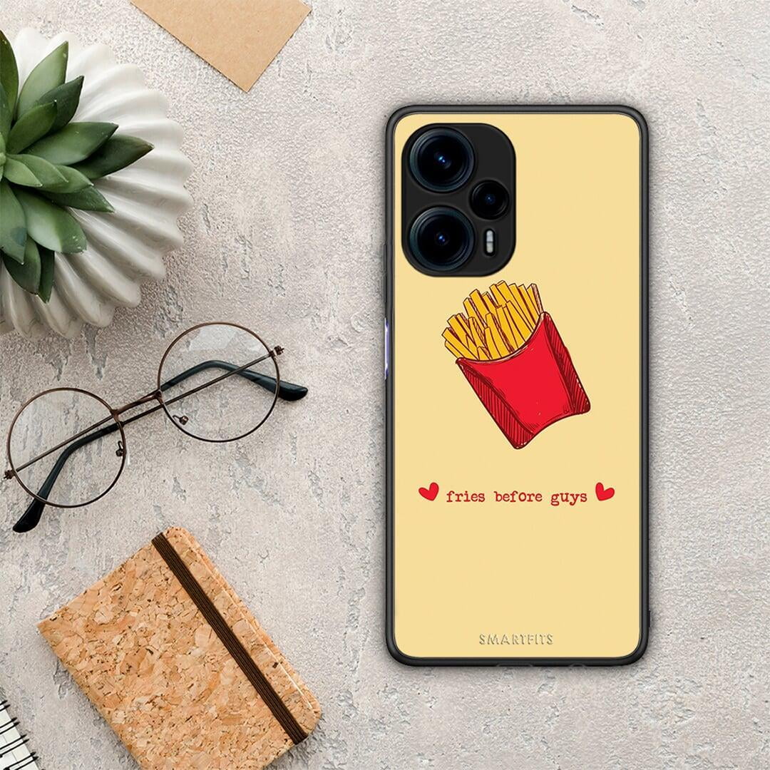 Θήκη Xiaomi Poco F5 5G Fries Before Guys από τη Smartfits με σχέδιο στο πίσω μέρος και μαύρο περίβλημα | Xiaomi Poco F5 5G Fries Before Guys Case with Colorful Back and Black Bezels