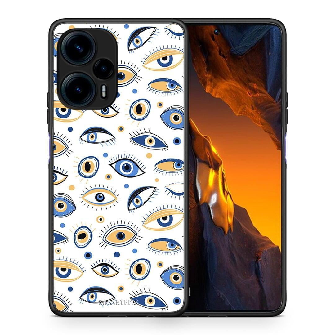 Θήκη Xiaomi Poco F5 5G Ftou Ftou από τη Smartfits με σχέδιο στο πίσω μέρος και μαύρο περίβλημα | Xiaomi Poco F5 5G Ftou Ftou Case with Colorful Back and Black Bezels