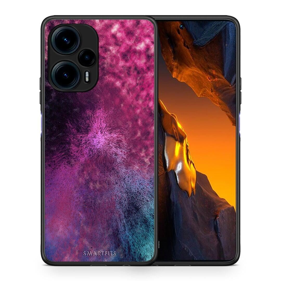 Θήκη Xiaomi Poco F5 5G Galactic Aurora από τη Smartfits με σχέδιο στο πίσω μέρος και μαύρο περίβλημα | Xiaomi Poco F5 5G Galactic Aurora Case with Colorful Back and Black Bezels