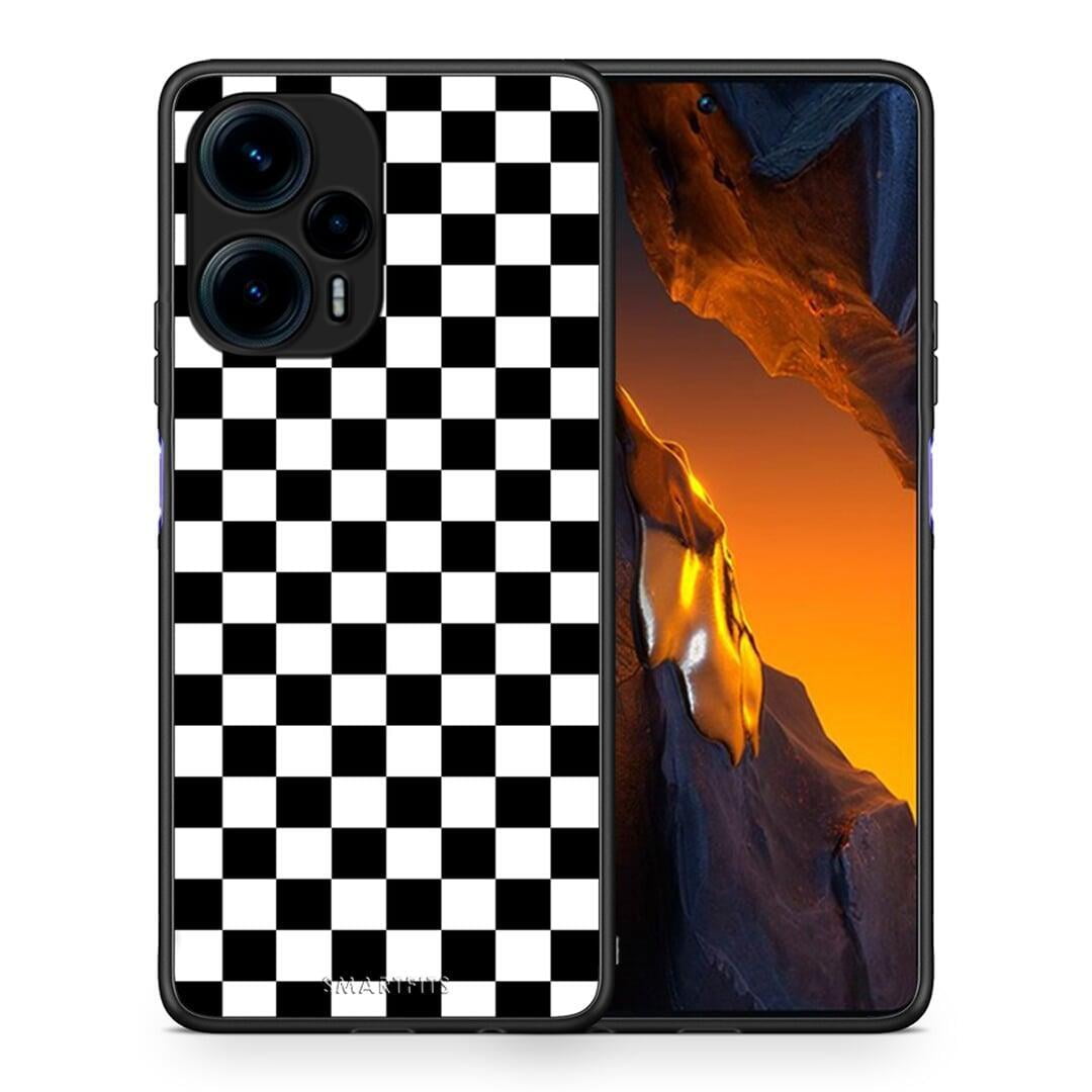 Θήκη Xiaomi Poco F5 5G Geometric Squares από τη Smartfits με σχέδιο στο πίσω μέρος και μαύρο περίβλημα | Xiaomi Poco F5 5G Geometric Squares Case with Colorful Back and Black Bezels