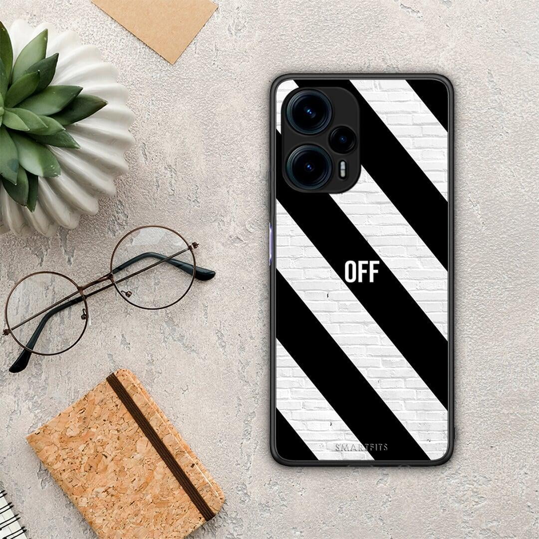 Θήκη Xiaomi Poco F5 5G Get Off από τη Smartfits με σχέδιο στο πίσω μέρος και μαύρο περίβλημα | Xiaomi Poco F5 5G Get Off Case with Colorful Back and Black Bezels