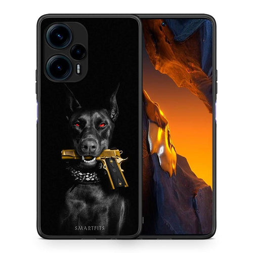 Θήκη Xiaomi Poco F5 5G Golden Gun από τη Smartfits με σχέδιο στο πίσω μέρος και μαύρο περίβλημα | Xiaomi Poco F5 5G Golden Gun Case with Colorful Back and Black Bezels