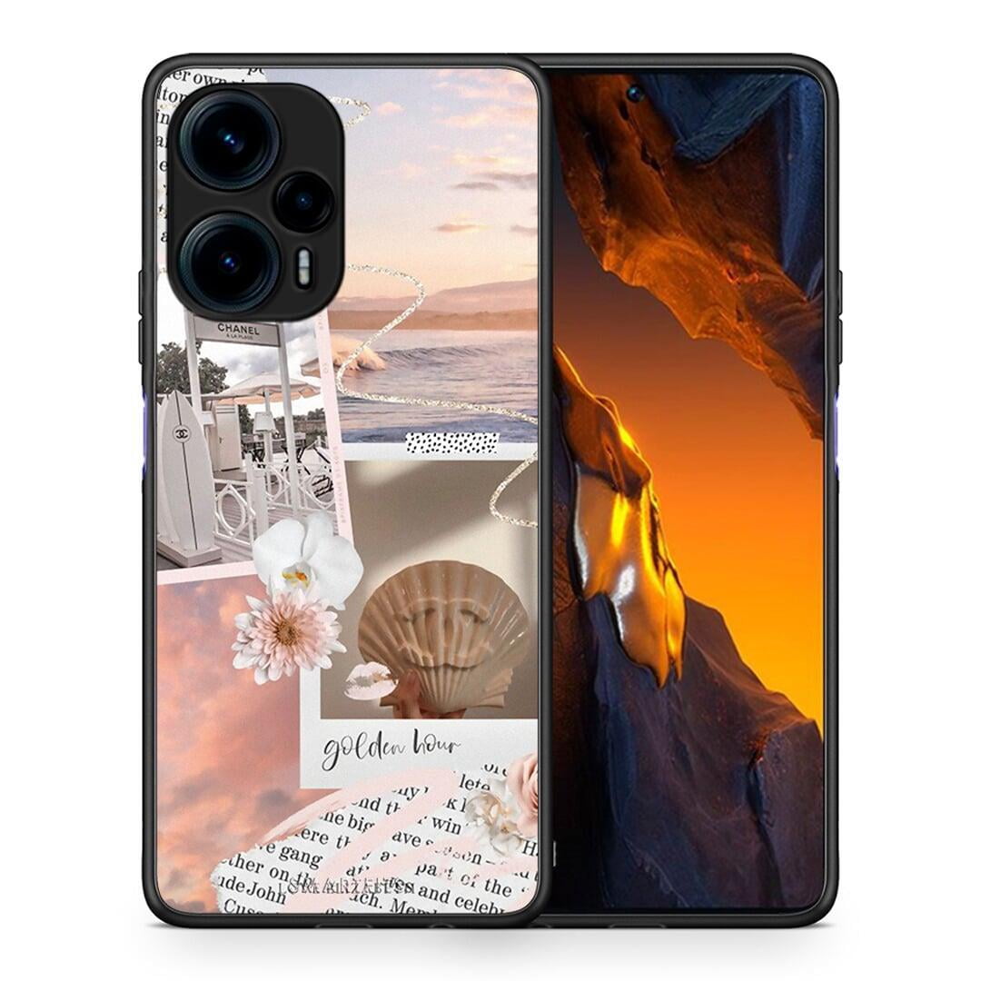 Θήκη Xiaomi Poco F5 5G Golden Hour από τη Smartfits με σχέδιο στο πίσω μέρος και μαύρο περίβλημα | Xiaomi Poco F5 5G Golden Hour Case with Colorful Back and Black Bezels